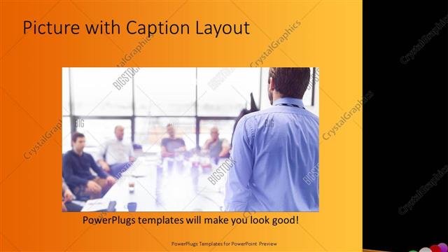 Picture with Caption presentation slide layout