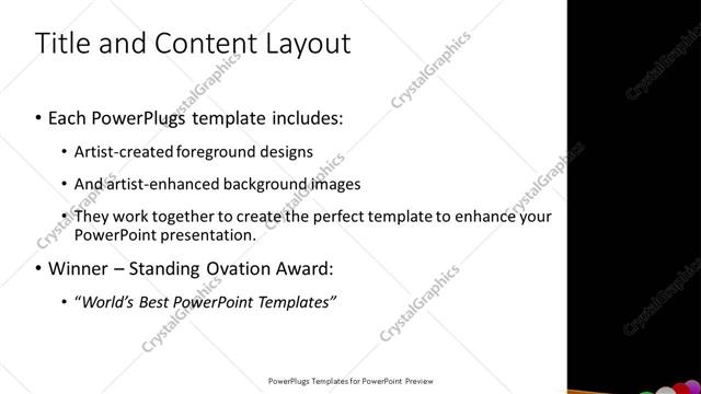 Title and Content presentation slide layout