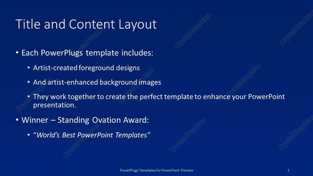 Title and Content presentation slide layout