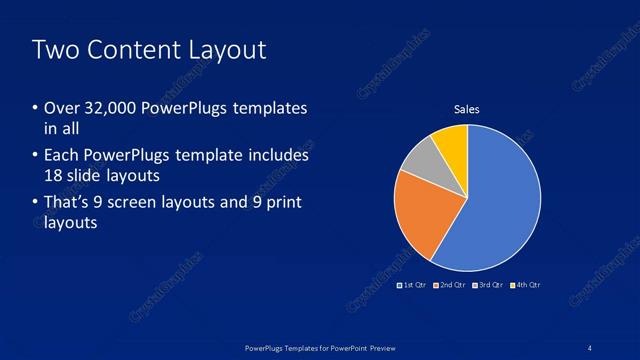 Two Content presentation slide layout