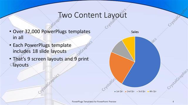 Two Content presentation slide layout