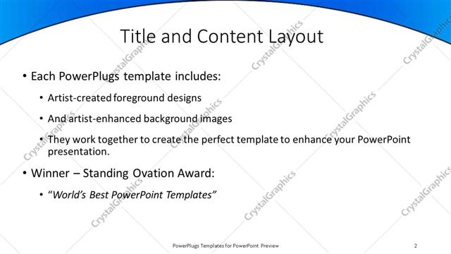 Title and Content presentation slide layout