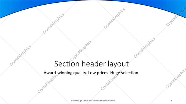 Section Header presentation slide layout