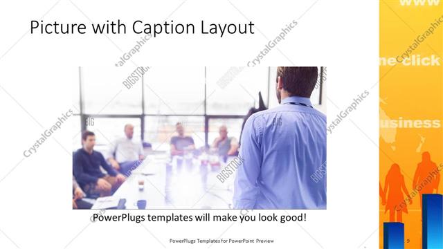 Picture with Caption presentation slide layout