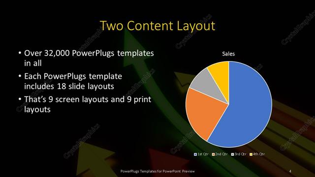 Two Content presentation slide layout