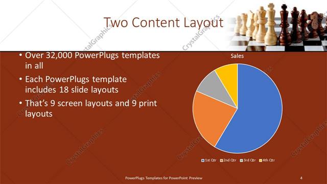 Two Content presentation slide layout