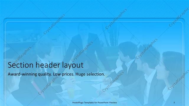 Section Header presentation slide layout