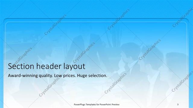 Section Header presentation slide layout