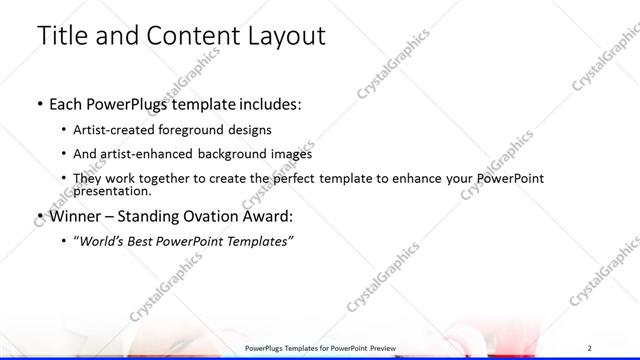 Title and Content presentation slide layout