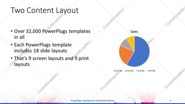 Two Content presentation slide layout