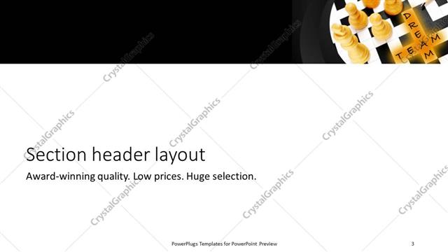 Section Header presentation slide layout