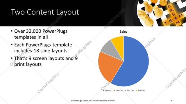 Two Content presentation slide layout