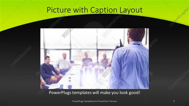 Picture with Caption presentation slide layout