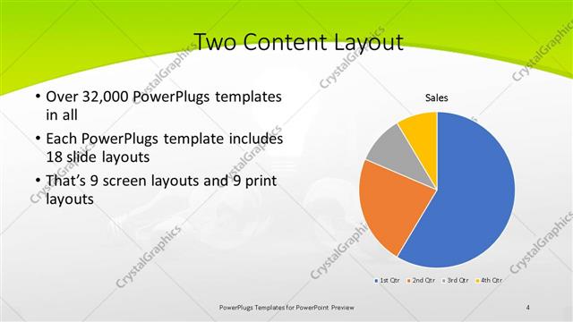 Two Content presentation slide layout
