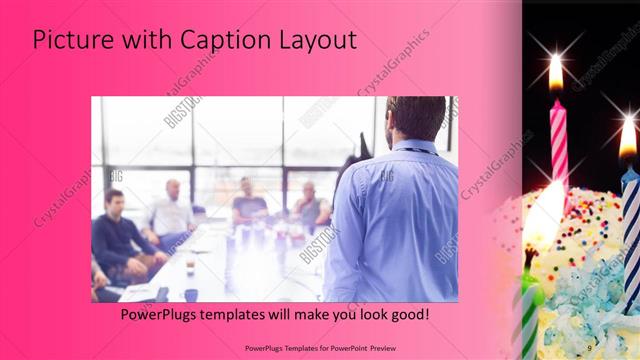 Picture with Caption presentation slide layout