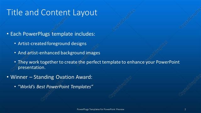 Title and Content presentation slide layout