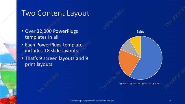 Two Content presentation slide layout
