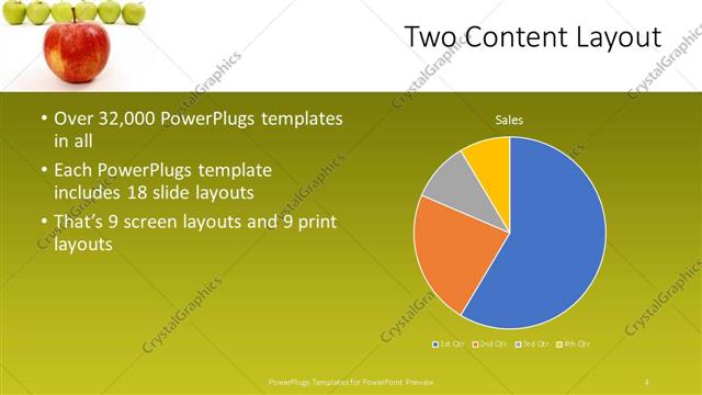 Two Content presentation slide layout