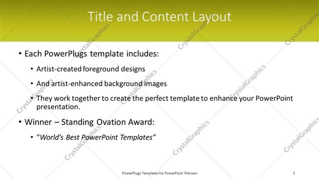 Title and Content presentation slide layout