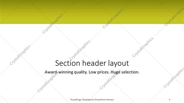 Section Header presentation slide layout