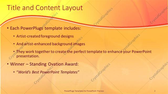 Title and Content presentation slide layout