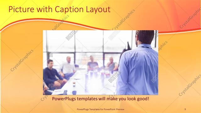 Picture with Caption presentation slide layout