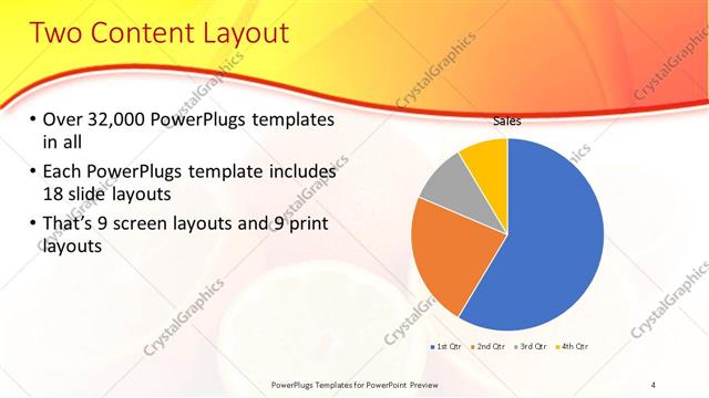 Two Content presentation slide layout
