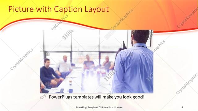 Picture with Caption presentation slide layout