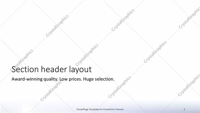 Section Header presentation slide layout