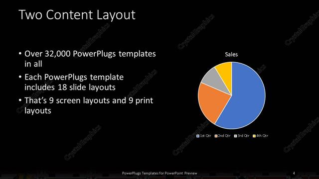 Two Content presentation slide layout