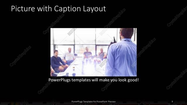 Picture with Caption presentation slide layout