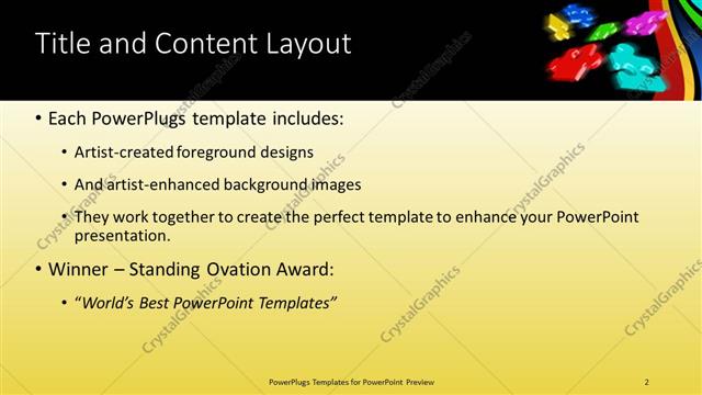 Title and Content presentation slide layout