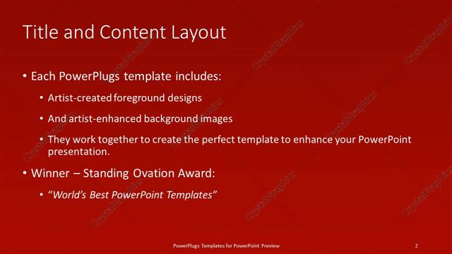 Title and Content presentation slide layout