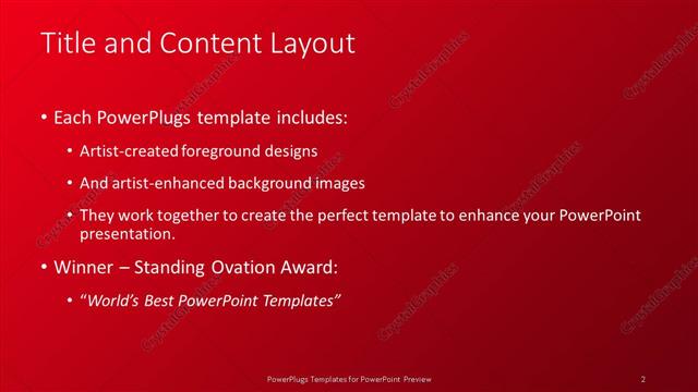 Title and Content presentation slide layout