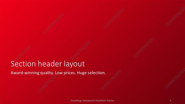 Section Header presentation slide layout