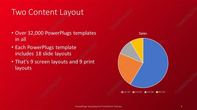 Two Content presentation slide layout