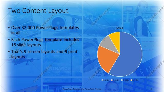 Two Content presentation slide layout