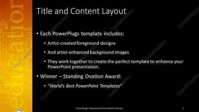 Title and Content presentation slide layout