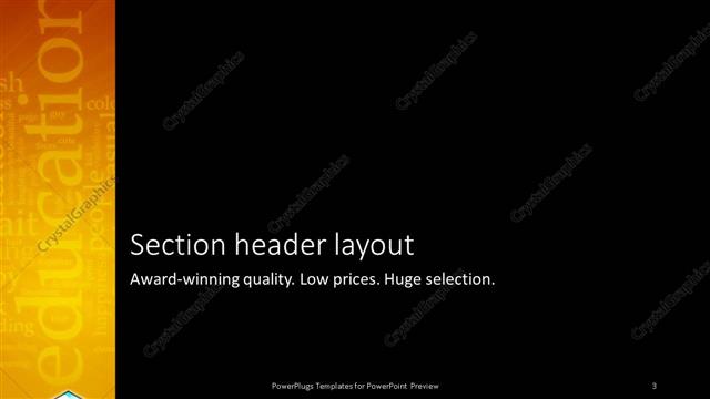 Section Header presentation slide layout