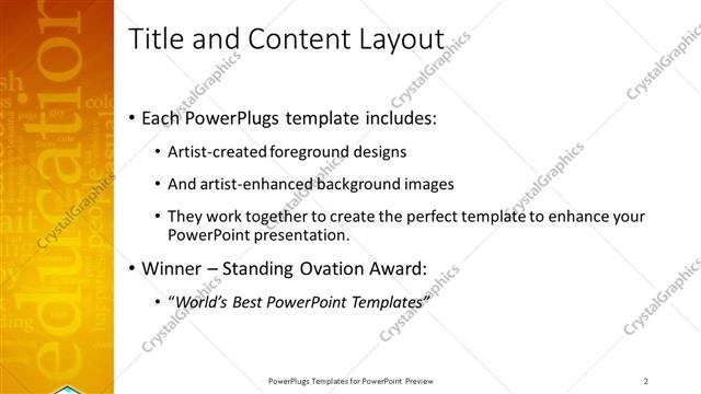 Title and Content presentation slide layout