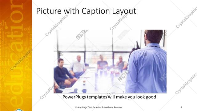 Picture with Caption presentation slide layout