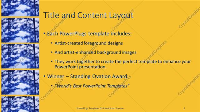 Title and Content presentation slide layout