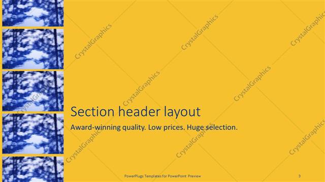 Section Header presentation slide layout