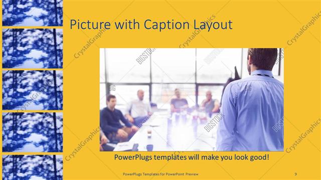 Picture with Caption presentation slide layout