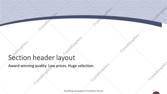Section Header presentation slide layout