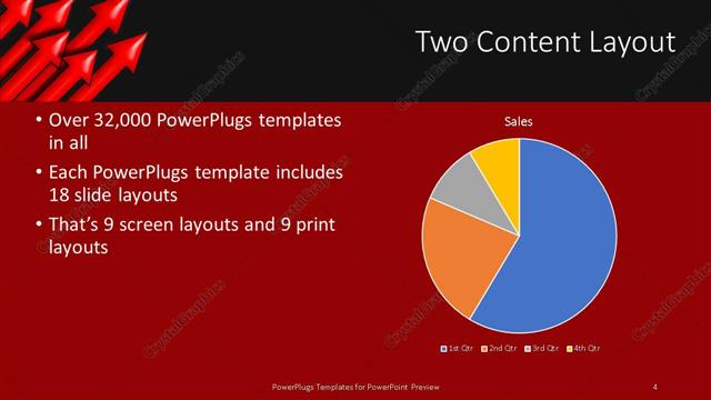 Two Content presentation slide layout
