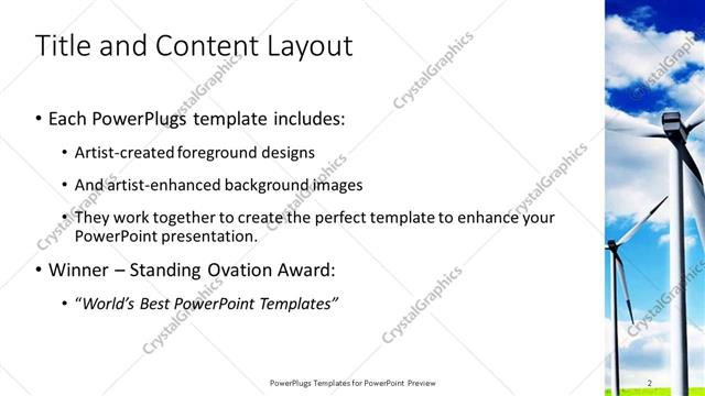 Title and Content presentation slide layout