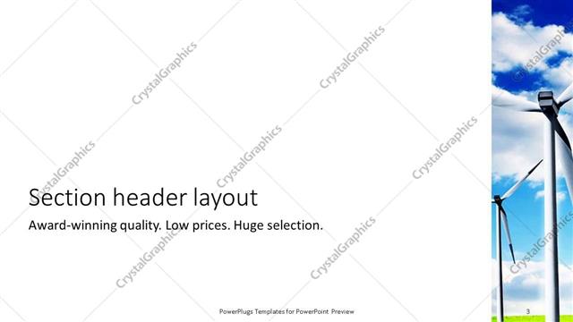 Section Header presentation slide layout