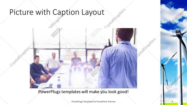 Picture with Caption presentation slide layout