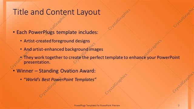 Title and Content presentation slide layout